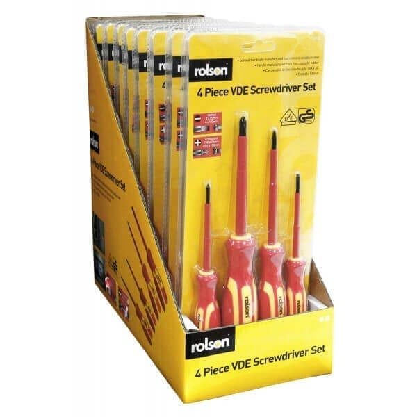 Rolson | 4 pc VDE Screwdriver Set - 28730