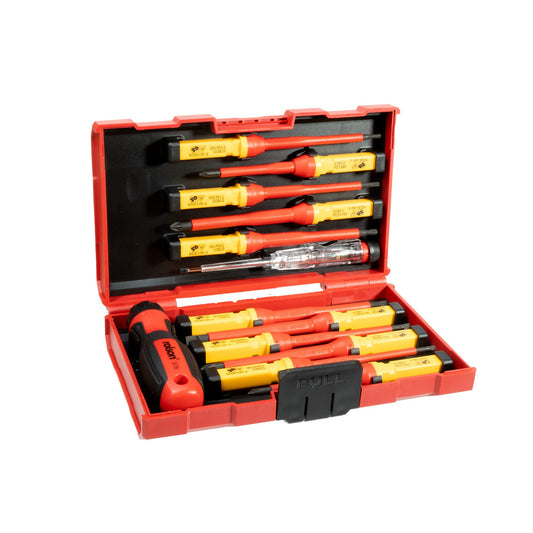 Rolson | 13 pc VDE Screwdriver Set + Protective Case - 28734