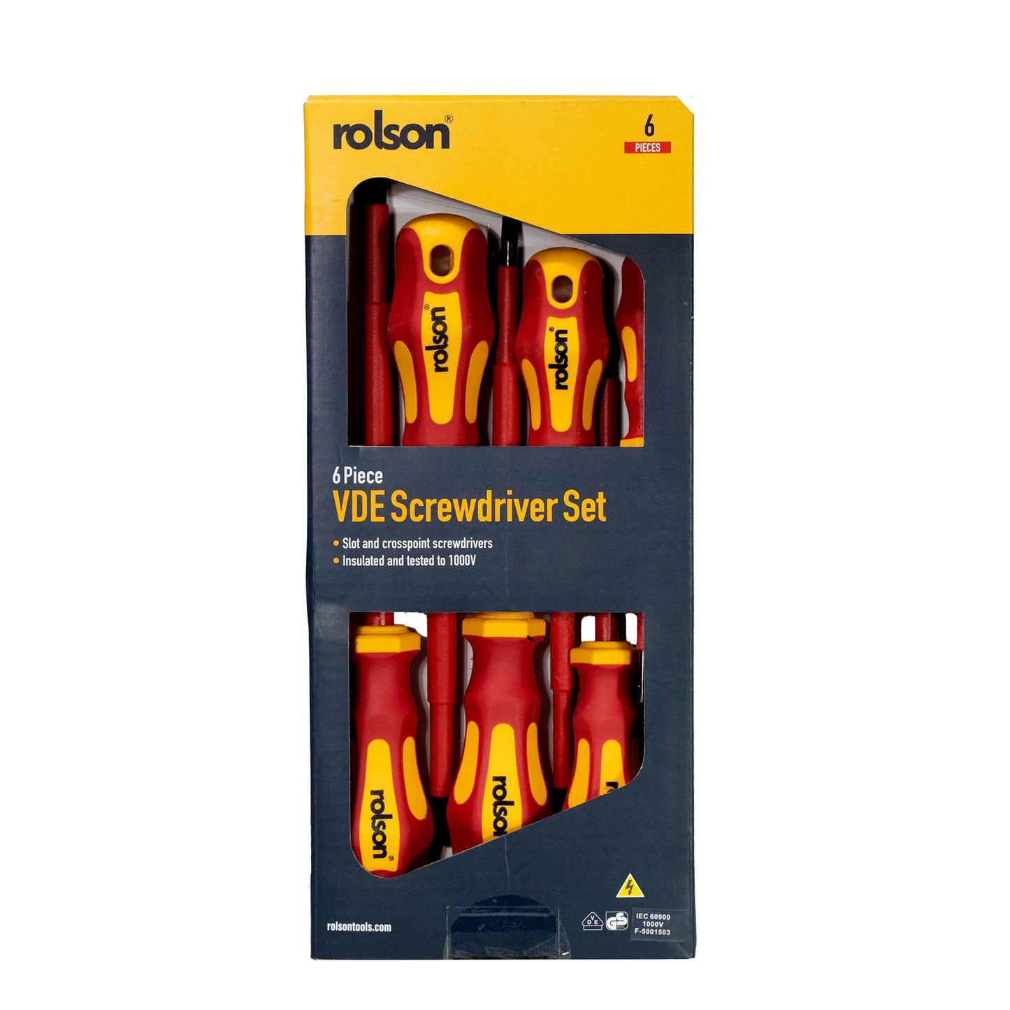 Rolson | 6 pc VDE Screwdriver Set - 28736